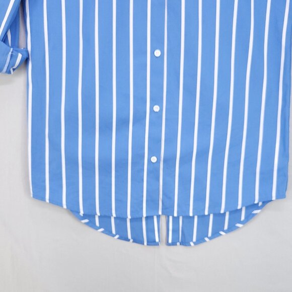 L’AGENCE Layla Tunic Blouse Back Vent Womens Small Oversized Button Front Stiped - Picture 9 of 15